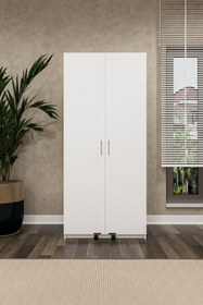 Resim Asra Trend Asra Trend %100 MDFLAM Mutfak Kiler Dolabı Beyaz Mk-01 