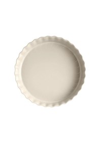 Resim Emile Henry Tart-Börek-Fırın Kabı Yuvarlak 32 cm Ekru/Clay Ekru 