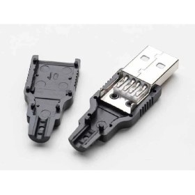 Resim Fano USB A Montaj Adaptörü Bağlayıcı Lehimlenebilir Tip Plastik 3 In 1 Konnektör (2 Adet) 