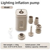 Resim Yeni Açık Kamp Şişme Pompası Uygun Küçük Yüksek Güç Pompası Kamp 
