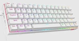 Resim Redragon K530 Pro Draconic Brown Switch TKL TR Q RGB Beyaz Mekanik Kablosuz Gaming (Oyuncu) Klavye 