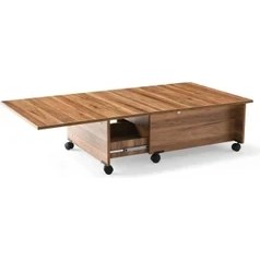 Resim Evistro Akıllı Sihirli Laptop Sehpa/ Yemek Masası / Orta Sehpa Atlantik Çam 