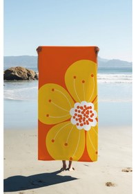 Resim Dijital Baskı Plaj Deniz Havlusu Çiçek Desenli Peştamal Hvl0182 Renkli 