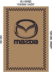 Resim duha trend 35x50 120 Gr. Kraft Kağıt Oto Paspası Mazda 50Adet Yatay 50 Adet Dikey 