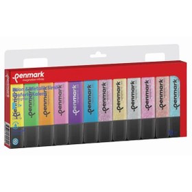 Resim Penmark Fosforlu Kalem 12 Li Karışık Renk 6 Neon+ 6 Simli 