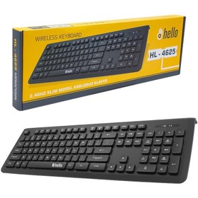 Resim Hello HL-4625 2.4GHZ Slim Kasa Kablosuz Klavye 