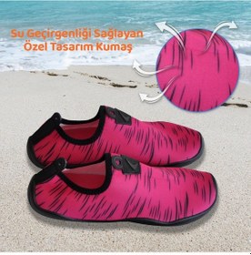 Resim Black Deer Hayal Pembe-Siyah Çok Amaçlı Plaj Ve Deniz Ayakkabısı 