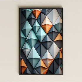 Resim Geometrik 3d Desen Şeffaf Pleksi Tablo 