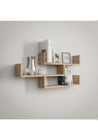 Resim Moobs Home Dekoratif Duvar Rafı Atlantik Çam 