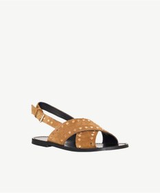 Resim Yargıcı Çapraz Bantlı Trock Detaylı Deri Sandalet 26ykay4001x 013 Camel 