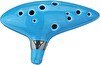 Resim Valkyrie Ocarina 12 Delik Ocarina Seramik Alto C Ocarina Flüt Mavi Ocarina Sualtı Müzik Nefesli Enstrüman Mavi 