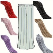 Resim 1 Zarif İnci Perde Kapı Asma - Çok Fonksiyonlu Bölme ve Pencere Süsü Polyester Elyaf Çok Renkli, Yumuşak Perdeler Yatak Odası, Oturma Odası, Aile Düğün Kapıları, Lounge, Kahve Dükkanı Perdeleri için Uygun 