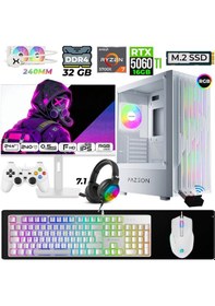 Resim Fazeon Astra X400 R7-5700X 32 GB 1 TB M.2 NVMe SSD 16 GB RTX5060Ti 24.5" Free Dos Masaüstü Oyuncu Bilgisayarı 