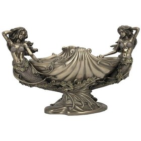 Resim İkiz Deniz Kızı Figürlü Dekoratif Gondol 