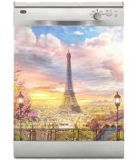 Resim Jasmin2020 Bulaşık Makinası Sticker Kaplama Etiketi Vintage Paris 