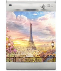 Resim Jasmin2020 Bulaşık Makinası Sticker Kaplama Etiketi Vintage Paris 
