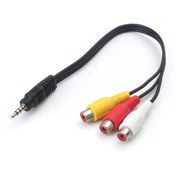 Resim Mykablo Av/rca Çevirici - 3.5 Mm Av Giriş - 3 Rca Çıkış 