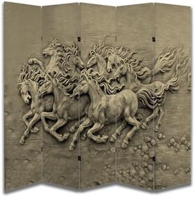Resim At Tasarımlı Özel Tasarım Paravan Room Divider 180 x 200 cm 