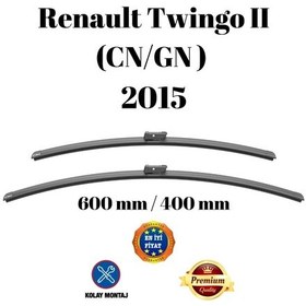 Resim Renault Twingo Iı Cn/gn 2015 Uyumlu Ön Cam Silecek Süpürgesi Takımı 600/400mm Silbak Sb2416c 