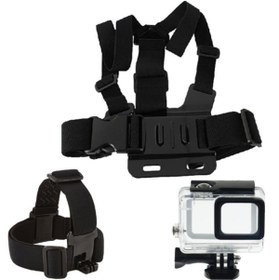 Resim Gplus Hero 5 Hero 6 Su Geçirmez Muhafaza Kafa Bandı Göğüs Kemerli 5 Parça Set 