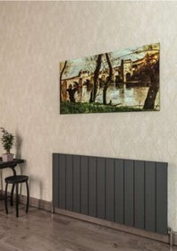 Resim Warma Drama Yatay Alüminyum Radyatör 1230x600 Pütürlü Antrasit 7946 