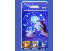 Resim Eco Lounge Uyku Arkadaşı Çocuk Gelişimi Galaksi Çok Figürlü Projektör Gece Lambası Hoparlörlü Doğum Günü Temalı 