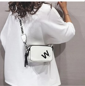 Resim Elmpaly Beyaz Çok Amaçlı Küçük Kare Sırt Çantası - Günlük Moda Alışveriş İçin Beyaz 