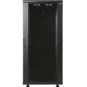 Resim Canovate 32U 800X800MM 19''dikili Tip Network Rack Kabinet Siyah Çelik Sac Ön Cam Kapı Montajlı Ral 9005 2 Yıl Üretici Garantili 