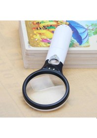 Resim Led Işık 45x Büyüteç Lens Mini Cep El Mikroskop Okuma Takı Büyüteç El Büyüteçler 