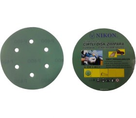 Resim Nikon 52051 Kırılmaz Yeşil Cırt Zımpara 150x240 Kum 6 Delikli - Pyrz-288552 