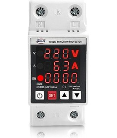 Resim Jıujı Enerji Ölçerli Gerilim Ve Akım Koruma Rölesi Voltaj Ve Akım Koruyucu 63a 
