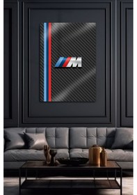 Resim Metal 3d Baskı - M Performance, Carbon Temalı, Bmw Dekoratif Tablo 
