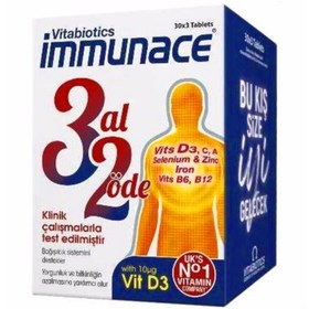 Resim Vitabiotics Immunace 3 al 2 öde 90 Tablet 
