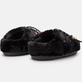 Resim Moon Boot Kadın 80D1460250-N001 Moon Boot Mule Faux Fur Beads Black 