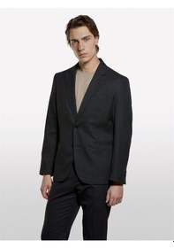 Resim Sisley Viskoz Karışımlı Düğmeli Blazer Ceket Erkek Siyah Ceket - 325a2sddsw02f 