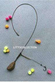 Resim LittoCollection Leadcore'lu Helikopter Sistem Sazan Rig Takımı ( Çift Pembe Esp Mısır'lı ) 