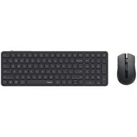 Resim Rapoo 9350S Multi-Mode Wireless Ve Bluetooth Bağlantılı DPI Sessiz Türkçe Q Klavye Ve Mouse Seti 
