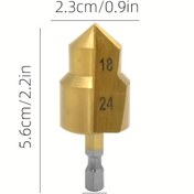 Resim 3 Parça Yüksek Hız Çeliği Adım Matkap Uçları Seti, 20/25/32 mm Altıgen Şaftlı - Su Borularında Delik Açma ve Genişletme İçin Uygun 