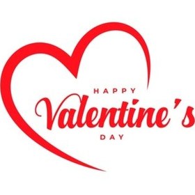 Resim Happy Valentine's Day & 14 Şubat Sevgililer Günü Sticker - 1 Kırmızı 