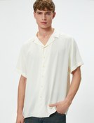 Resim Devrik Yaka Kısa Kollu Gömlek 