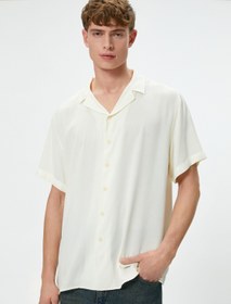 Resim Devrik Yaka Kısa Kollu Gömlek 