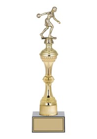 Resim Odak Kupa - Figürlü Kupalar - Bowling Kadın Figürlü Kupalar Fg-031 C - 39 Cm Altın - Beyaz 