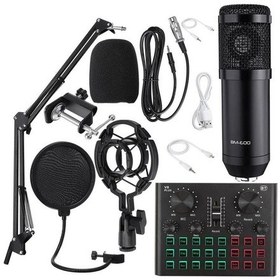 Resim Bm600 Filtreli Condenser Mikrofon V8 Plus Ses Kartı Ve Standlı Set 