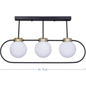 Resim Trendylight Göz 3 Lü Siyah Gold Modern 