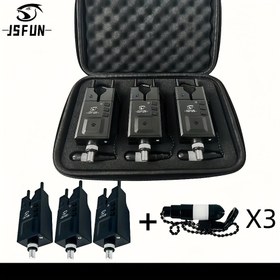 Resim JSFUN Yeni Balıkçılık Alarm Kiti 3+3 Hassas Raporlama LED Gece Işığı Ekranı Sazan Balıkçılığı Aksesuarları (Piller Dahil Değildir) 
