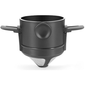 Resim Vkemall Siyah Çift Katlı Çelik Ağızlı Filtre Kahve Dripper - Taşınabilir, Filtresiz, Isı Dayanıklı, Kolay Temizlenir, Çeşitli Bardaklarla Uyumlu Çok Renkli 