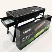 Resim 1pc Dayanıklı Paslanmaz Çelik Katlanabilir Kömür Izgara - Gıda ile Temas Güvenli Taşınabilir BBQ, Dış Mekân Izgara Maceraları için İdeal 