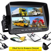 Resim Okul Servis Kamera Sistemi 7 Inç Kayıt Yapabilen Ekran 
