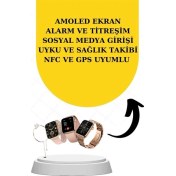 Resim Bileklikli Amoled Ekran Akıllı Saat ve Dijital Göstergeli Kablosuz Bluetooth Kulaklık Anc/ Enc 