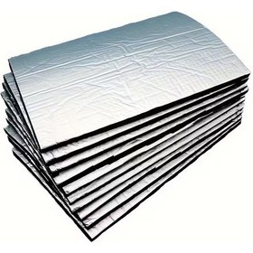 Resim Araç Oto Kaput Kapı Taban Davlumbaz Ses Yalıtım Malzemesi 6mm Alm. Folyolu Kauçuk 50cmx100cm 10adet 